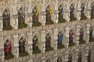 Images Dated 5th March 2013: Leuven, Belgium. Detail from Leuvens mid-15th century town hall