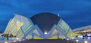 Lhemisferic Prints: L'hemisferic (Hemispheric) at dusk