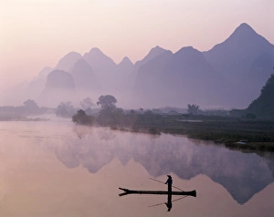 Li River & Limestone Mountains & River