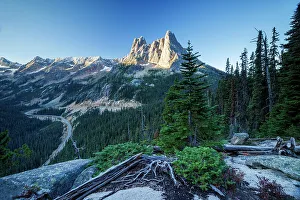 Tourist Site Prints: Liberty Bell Mountain, Washington Pass, North Cascades National Park, Washington, USA