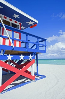 Safety Prints: Lifeguard hut, South Beach, Miami, Florida, U. S. A