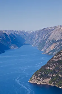Light Fjord seen from the Pulpit Rock, Norway