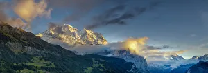 Last Light on Jungfrau, Bernese Oberland, Switzerland