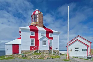 Lighthouse on Bonavista Peninsula. Atlantic Ocean. Cape Bonavista, Newfoundland & Labrador, Canada