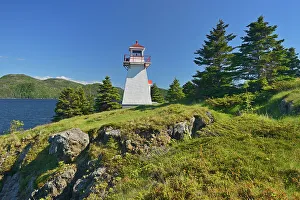 Newfoundland Prints: Lighthouse on Bonne Bay. Woody Point