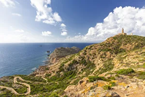 South Sardinia Prints: Lighthouse of Capo Sandalo, San Pietro Island, Sud Sardegna province, Sardinia, Italy