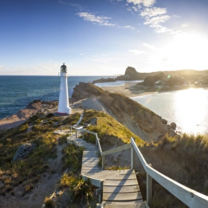 Castlepoint Prints: Lighthouse at Castlepoint, Wairarapa, North Island, New Zealand