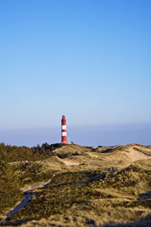 Lighthouse in the dunes, Amrum Island, North Frisian Islands, Schleswig Holstein, Germany