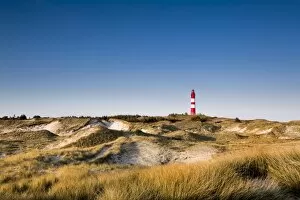 Images Dated 28th April 2014: Lighthouse in the dunes, Amrum Island, Northern Frisia, Schleswig-Holstein, Germany