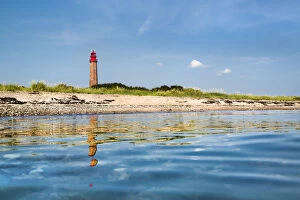Images Dated 8th March 2017: Lighthouse FlAA┬╝gge, Fehmarn island, Baltic coast, Schleswig-Holstein, Germany
