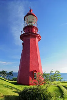 Lighthouse on Gaspe Peninsula La Martre Quebec, Canada