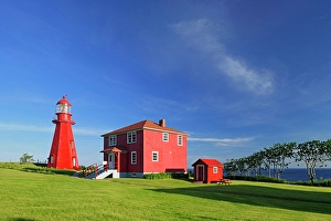 Lawrence Prints: Lighthouse on Gulf of St. Lawrenceon the Gaspe Peninsula, Quebec, Canada