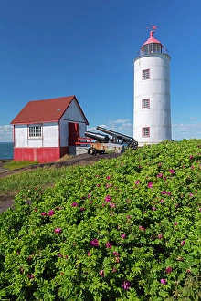 La Belle Province Prints: Lighthouse on the island of L'Isle-Verte on the lower St