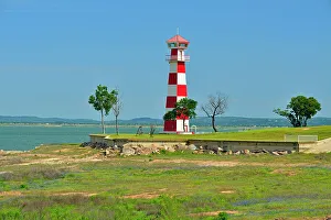 Reservoirs Prints: Lighthouse at Lake Buchanan, Burnet County, Texas, USA