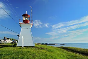 New Brunswick Prints: Lighthouse on the Northumberland Strait Cap-Lumiere, New Brunswick, Canada