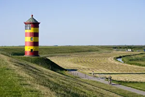 Dyke Prints: Lighthouse, Pilsum, East Friesland, Lower Saxony, Germany