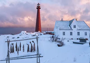 Nordland County Prints: Lighthouse and Polar Museum of Andenes, Andoya island Andoy Vesteralen, Nordland