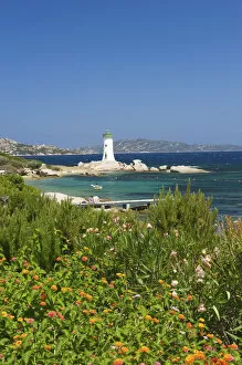 Light Houses Collection: Lighthouse Porto Faro at Capo d´Orso, Sardinia, Italy