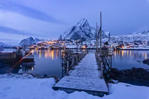 Catwalk Prints: The lighthouse of Reine from the opposite side of the bay