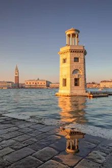 Street Lamp Prints: The lighthouse of San Giorgio Maggiore, Venice, Veneto, Italy