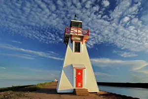 Lighthouses Collection: Lighthouse at sunset Prince Edward Island, Canada