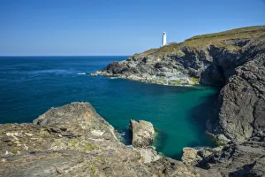 Trevose Head Prints: Lighthouse at Trevose Head, Cornwall, England, UK