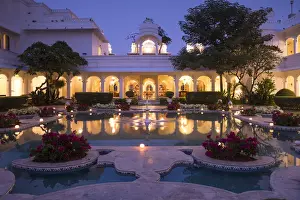 Lily pond at the Taj Lake Palace (a film location for the James Bond film Octopussy)