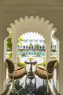 Table Prints: Lily pond at the Taj Lake Palace Hotel (a film location for the James Bond film Octopussy)