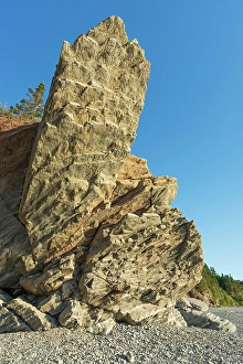 La Belle Province Prints: Limestone cliffs along the Atlantic Ocean, Forillon National Park, Quebec, Canada