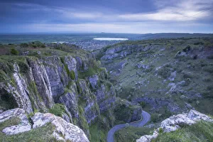 Limestone cliffs at Cheddar Gorge in Somerset, England