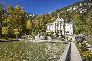 Bavarian Prints: Linderhof Castle, Ettal, Allgaeu, Bavaria, Germany