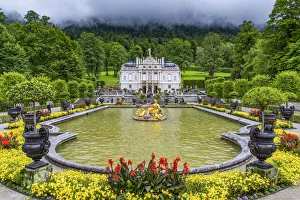 Linderhof Palace or Schloss Linderhof, Oberammergau, Bavaria, Germany