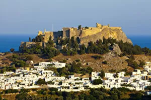Images Dated 23rd February 2012: Lindos Acropolis & Village, Lindos, Rhodes, Greece