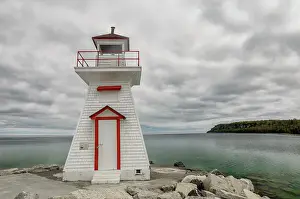 Lions Head Prints: Lion's Head Lighthouse on Georgian Bay on the Niagara Escarpment on the Bruce Peninsula