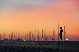 Marche Prints: Lisippo in Fano, pink sunrise, Pesaro Urbino, Le Marche, Italy