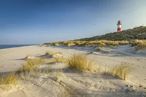 List-Ost lighthouse and beach on the Ellenbogen Peninsula, Sylt, Schleswig-Holstein