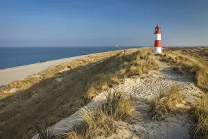 Dunes Gallery: List-Ost lighthouse on the Ellenbogen Peninsula, Sylt, Schleswig-Holstein, Germany