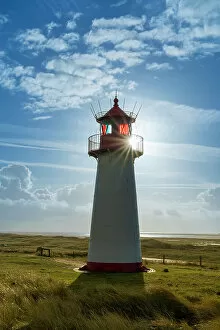 Images Dated 12th January 2023: List-West lighthouse against sky, Ellenbogen, Sylt, Nordfriesland, Schleswig-Holstein, Germany