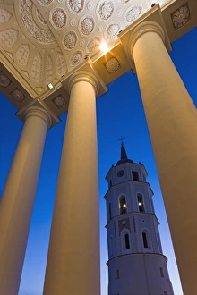 Lithuania Prints: Lithuania, Vilnius, Cathedral and Belfry Tower