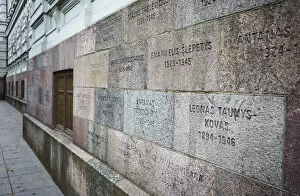 Images Dated 5th January 2010: Lithuania, Vilnius, Names Of Victims On Wall Of Museum Of Genocide Victims (Formerly