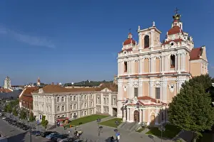 Old Town Square Prints: Lithuania, Vilnius, St Casmirs Church and the Jesuit Monastery in Old Town Square