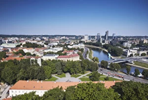 Images Dated 5th January 2010: Lithuania, Vilnius, View Of New Town With Business District In Background