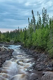 Riverbank Prints: The LIttle Abitibi River in Ontario's boreal forest near the Abitibi Canyon in Fraserdale