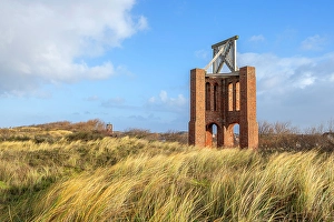Dune Prints: Little Kaap, historical seamark, Borkum, East Frisian Islands, Lower Saxony, Germany