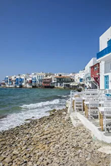 Images Dated 19th June 2019: Little Venice, Mykonos Town, Mykonos, Cyclade Islands, Greece
