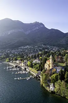 Como District Prints: little village of Tremezzo at Como Lake, Tremezzo, Como province, Lombardy, Italy
