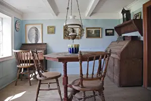 Skogar Prints: The living room of the farmhouse at Turf Farm situated at the Skogar Museum, Skogasafn