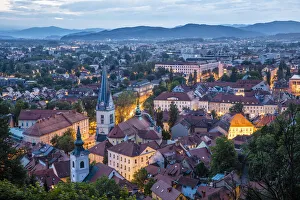 Ljubljana skyline, Slovenia