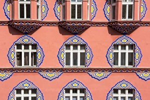 Ljubljana, Slovenia, East Europe. Facade of Cooperative Bank (Zadruzna gospodarska