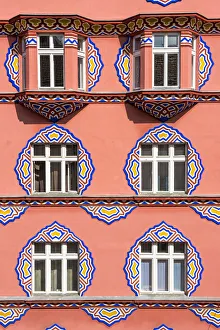 Ljubljana, Slovenia, East Europe. Facade of Cooperative Bank (Zadruzna gospodarska